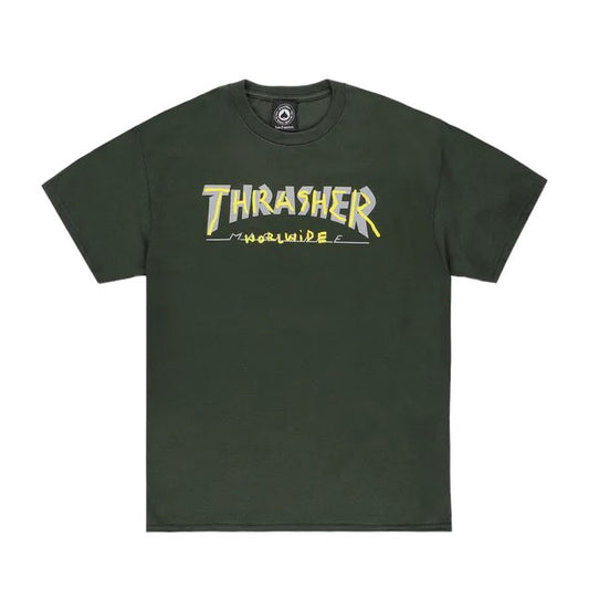 Remera Thrasher Trademark Verde