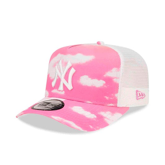 Gorra New Era Los Angeles Cloud Aop Trucker Rosa Blanco