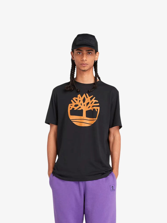 Remera Timberland Kennebec River Tree Logo Negro