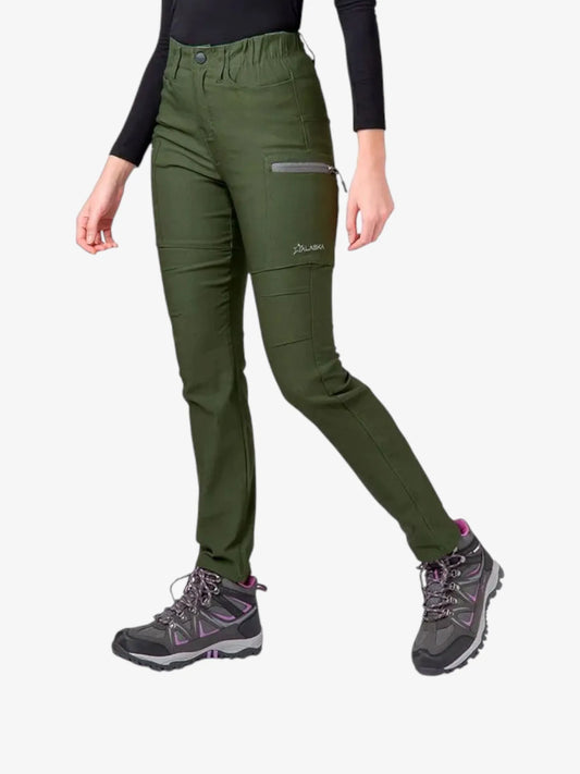 Pantalon Cargo Alaska Jungla Trekking Mujer Verde