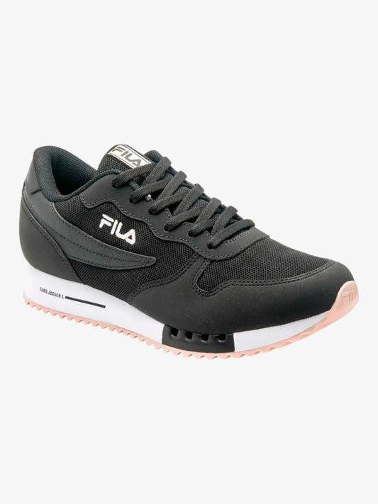 Zapatillas Fila Mujer Euro Jogger Sport Negro Rosa