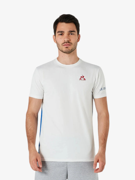 Remera Le Coq Sportif Training Reflective Blanco Azul