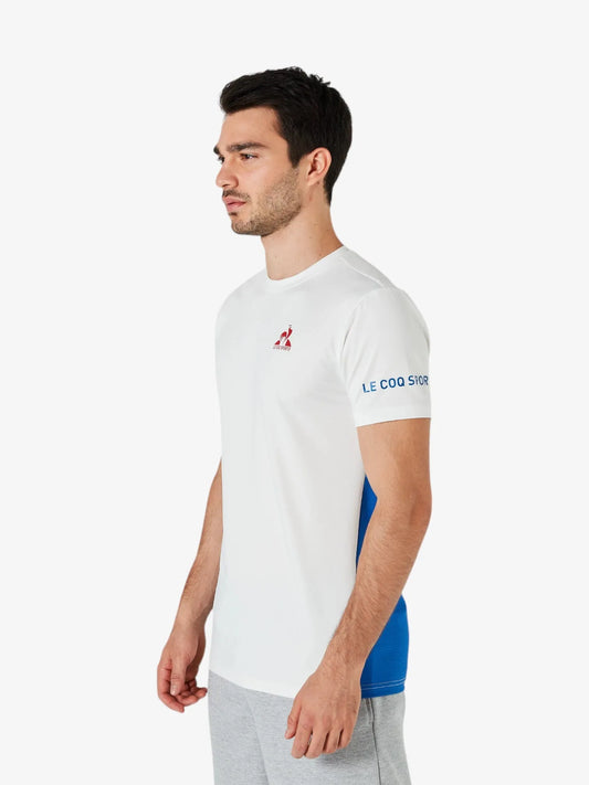 Remera Le Coq Sportif Training Reflective Blanco Azul