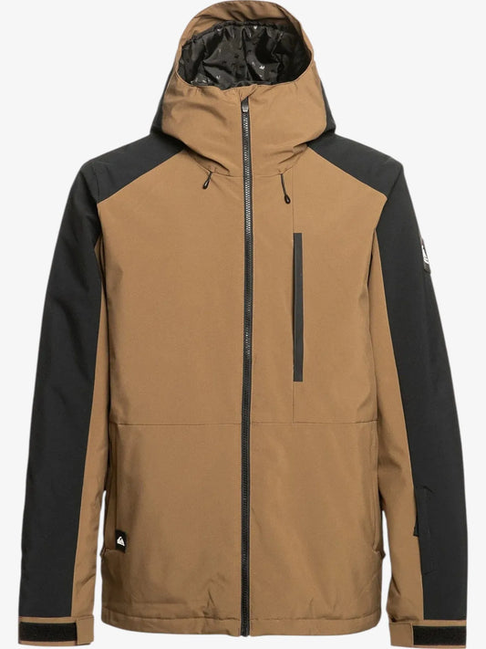 Campera Snow Quiksilver Mission Block Marrón Negro