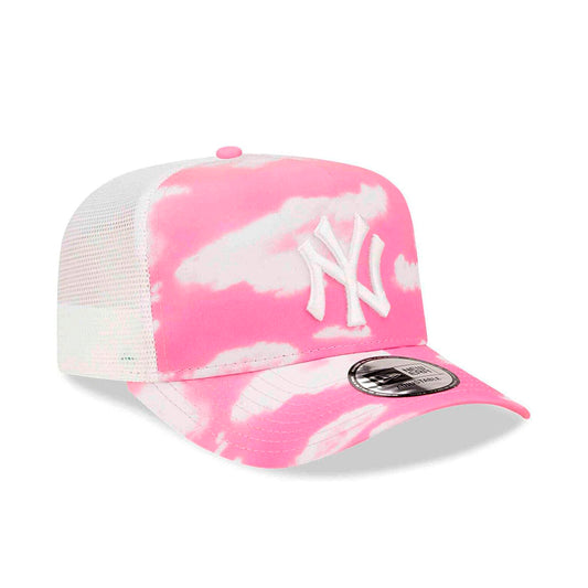 Gorra New Era Los Angeles Cloud Aop Trucker Rosa Blanco