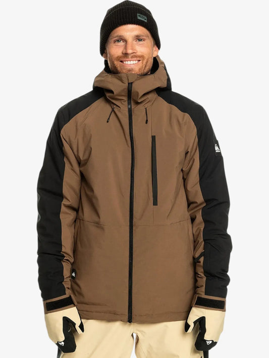 Campera Snow Quiksilver Mission Block Marrón Negro