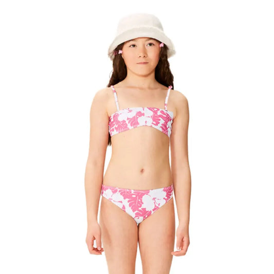 Bikini Roxy Totally Iconic Niña Blanco Rosa - Indy