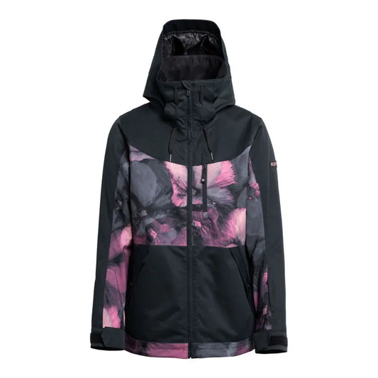 Campera Roxy Snow Presence Parka Negro Rosa - Indy