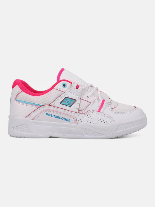 Zapatillas DC Mujer Construct Blanco Rosa Celeste