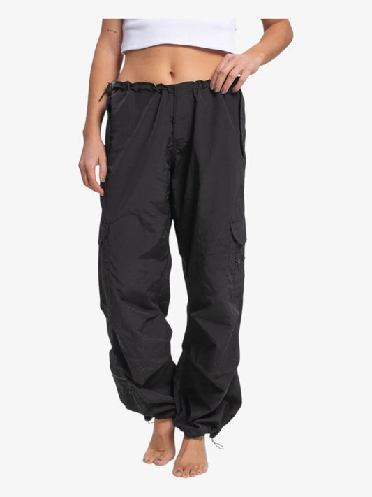 Pantalon Rusty Double Trouble Parachute Negro - Indy