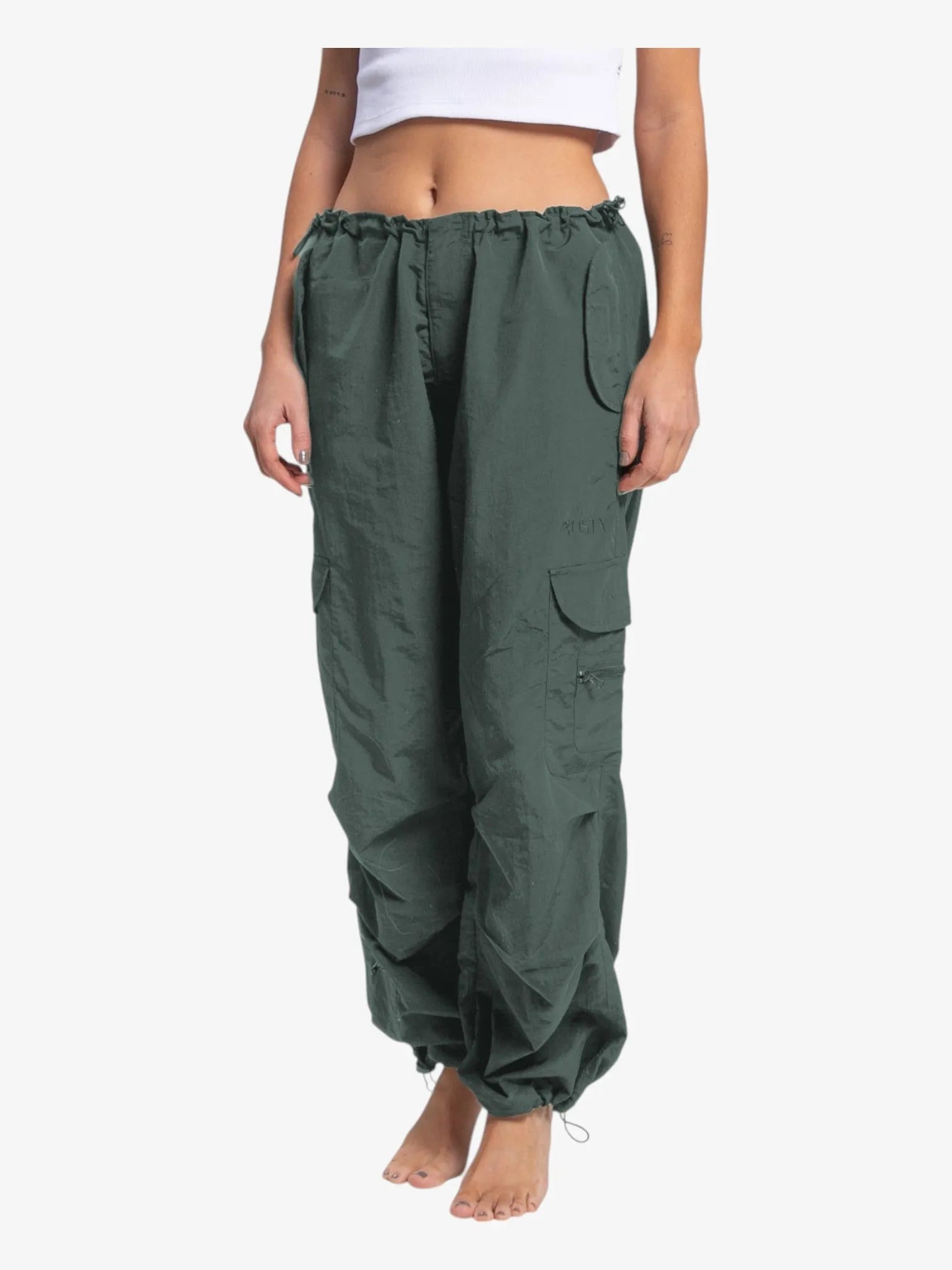 Pantalon Rusty Double Trouble Parachute Verde Militar - Indy