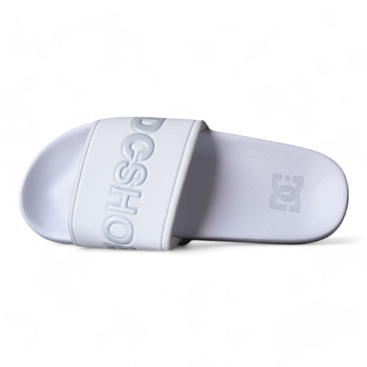 Ojota Dc Slide Platform Blanco Gris