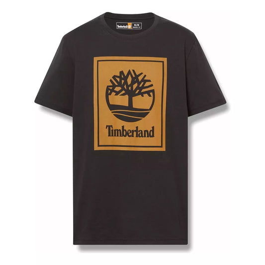 Remera Timberland Logo Bloque Negro