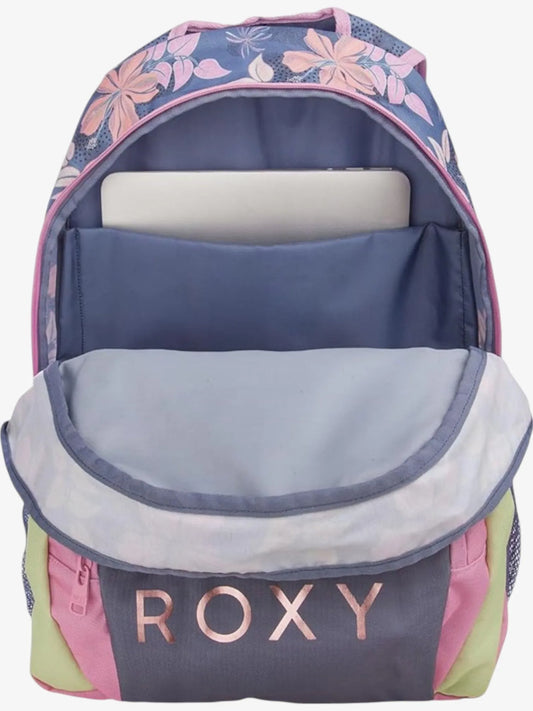 Mochila Roxy Shadow Swell Printed Azul Rosa Floreado