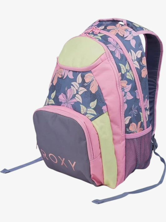 Mochila Roxy Shadow Swell Printed Azul Rosa Floreado