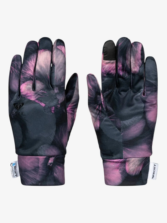 Guantes Snow Roxy Hydrosmart Liner Negro Rosa - Indy