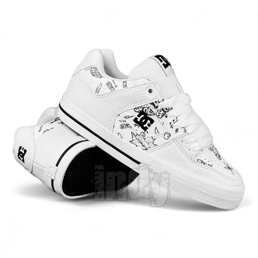 Zapatillas Dc Pure Mujer Blanco Blanco Print