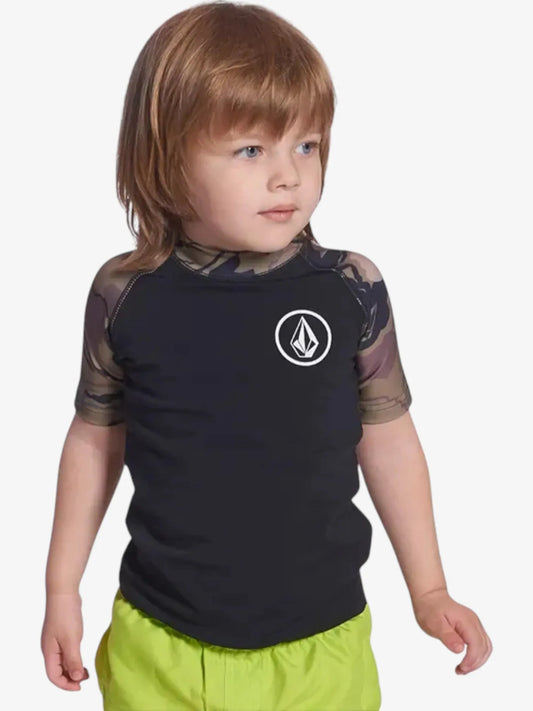 Lycra Volcom Solid Niño Verde Camuflado