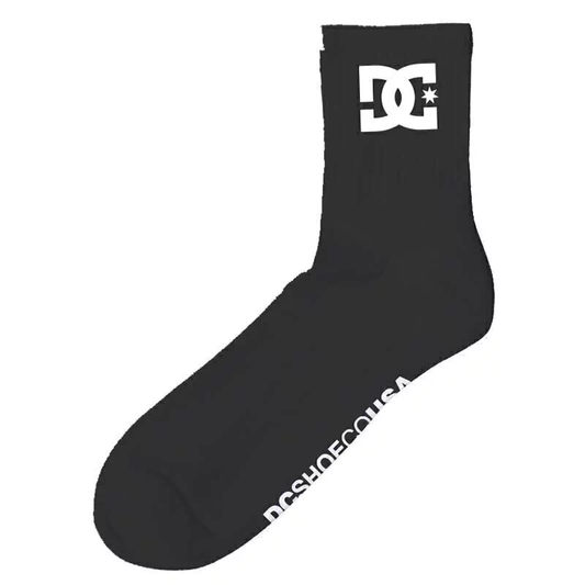 Medias Dc Star Mid Crew Negro Blanco - Indy