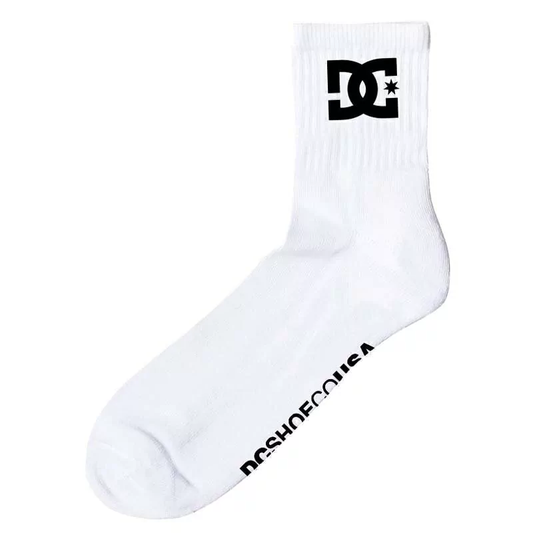 Medias Dc Star Mid Crew Negro Blanco - Indy