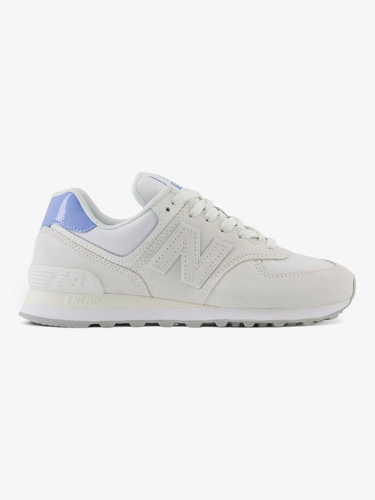 Zapatillas New Balance 574 Mujer Blanco Celeste