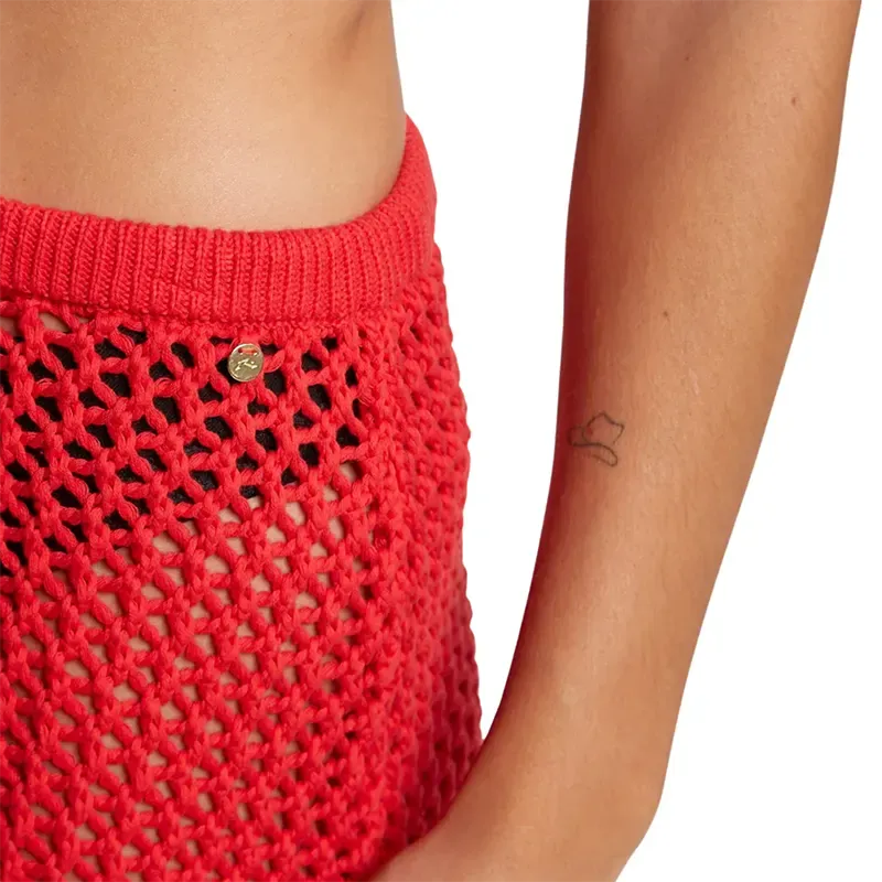 Pollera Rusty Amalfi Knit Skirt Rojo - Indy