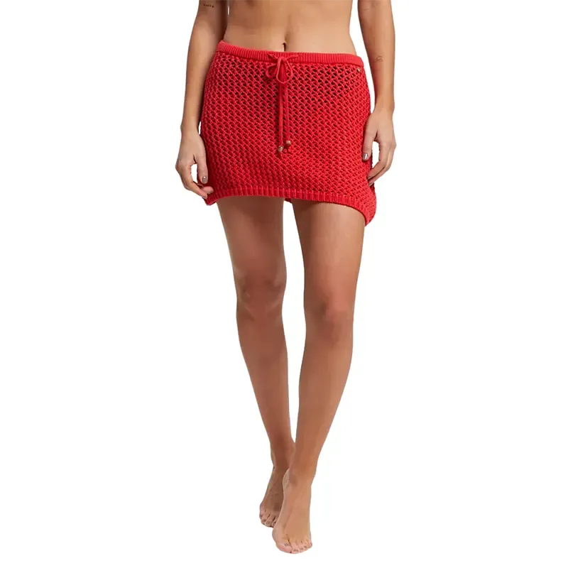 Pollera Rusty Amalfi Knit Skirt Rojo - Indy