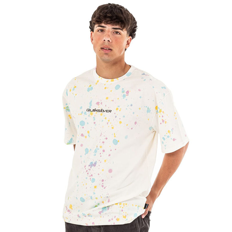 Remera Quiksilver Cosmic Clouds Mtd Blanco Print - Indy