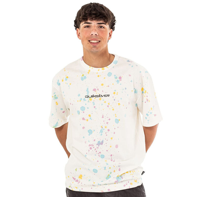 Remera Quiksilver Cosmic Clouds Mtd Blanco Print - Indy