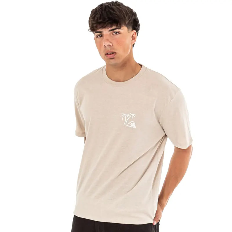 Remera Quiksilver Surf & Turf Vig Beige - Indy