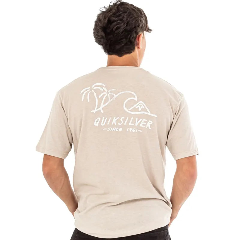 Remera Quiksilver Surf & Turf Vig Beige - Indy