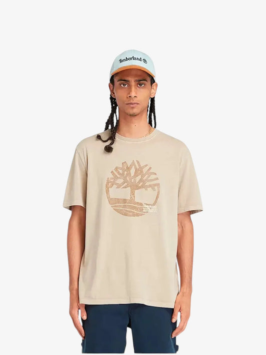 Remera Timberland Logo Graphic Beige