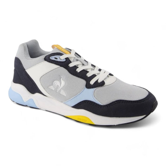 Zapatillas Le Coq Sportif Lcs R500 Gris Amarillo Celeste Azul