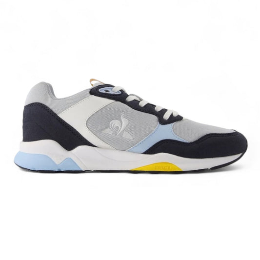 Zapatillas Le Coq Sportif Lcs R500 Gris Amarillo Celeste Azul