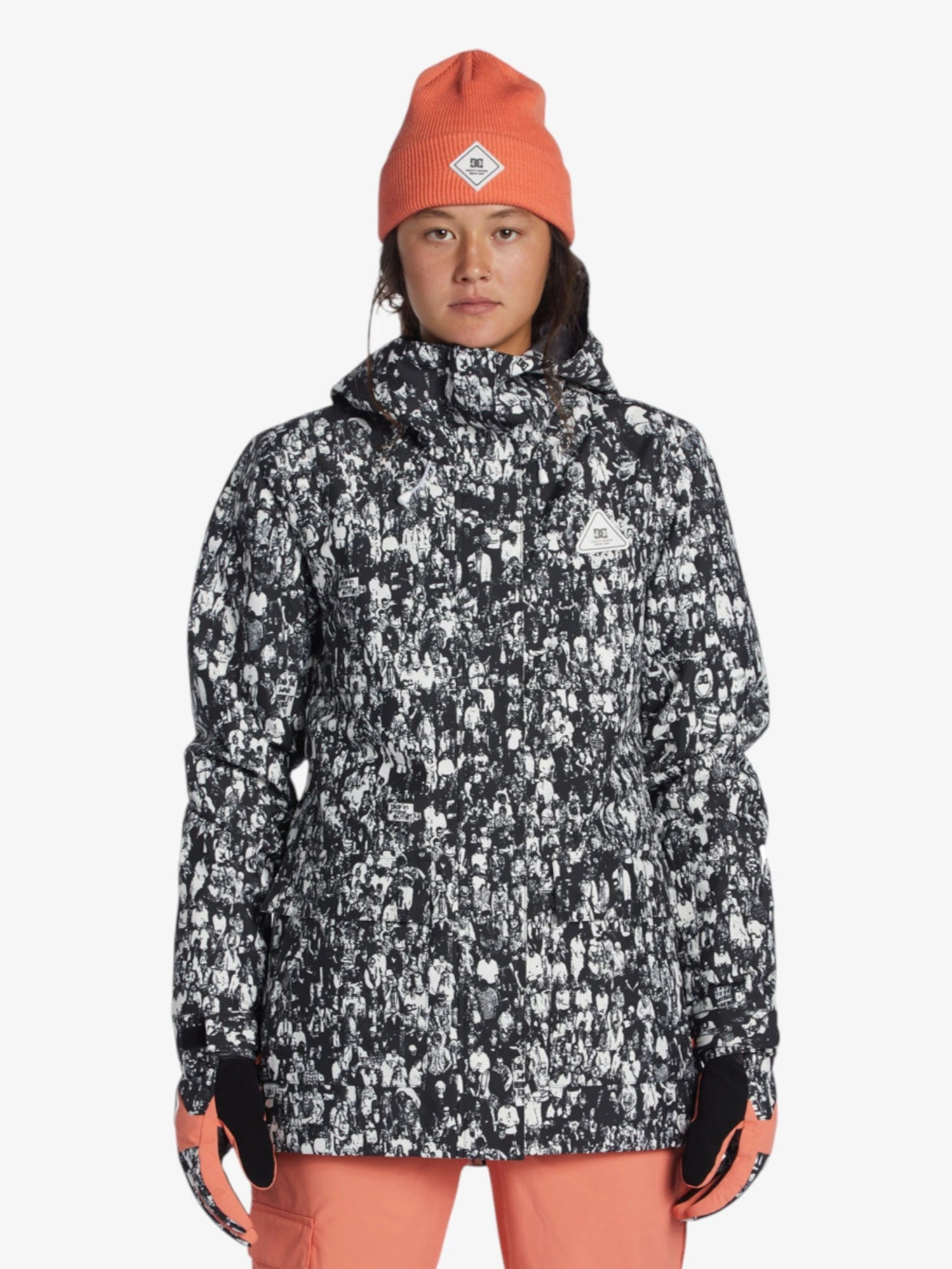 Campera DC Mujer Snow Cruiser Negro Blanco Print- Indy