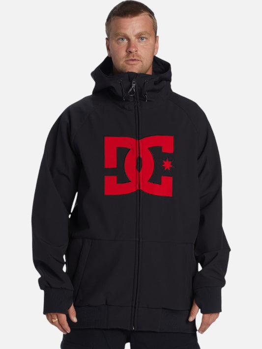 Campera DC Snow Spectrum Softshell Negro Rojo