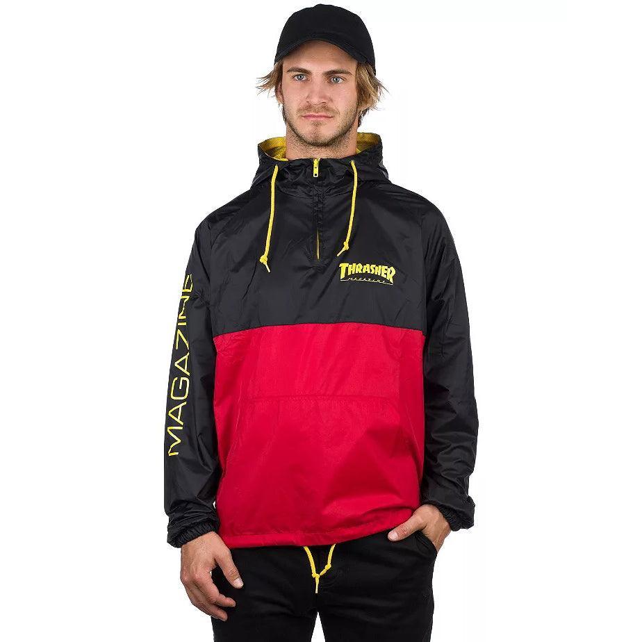 Anorak Thrasher Magazine Negro Rojo Tienda Oficial Argentina Indy