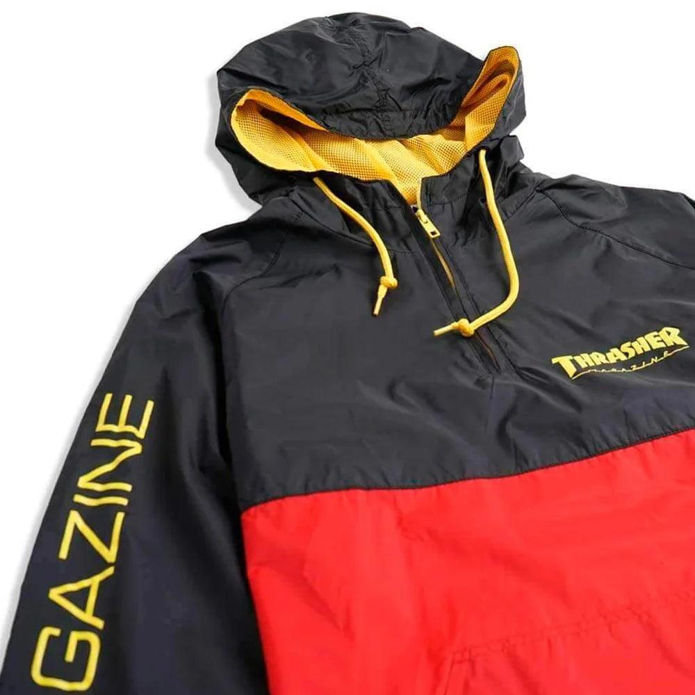 Anorak Thrasher Magazine Negro Rojo Tienda Oficial Argentina Indy