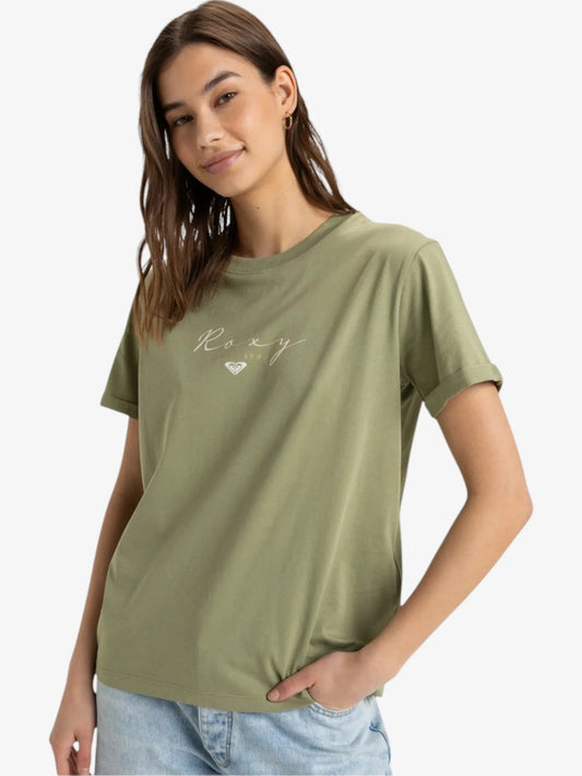 Remera Roxy Noon Ocean A Verde Oliva