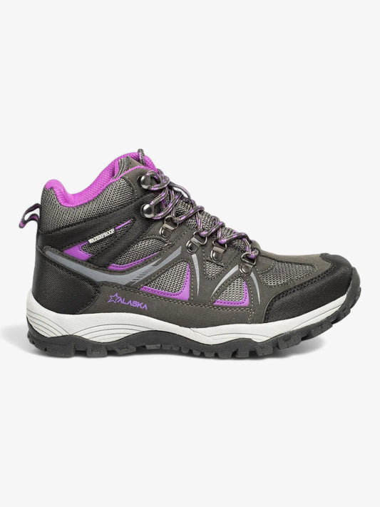 Botas Alaska Jade Waterproof Trekking Mujer Gris Violeta