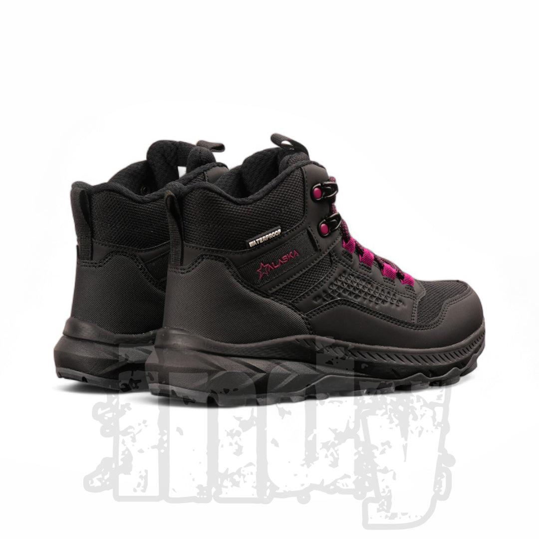 Botas Alaska Jawar Mujer Trekking Negro Rosa - Indy