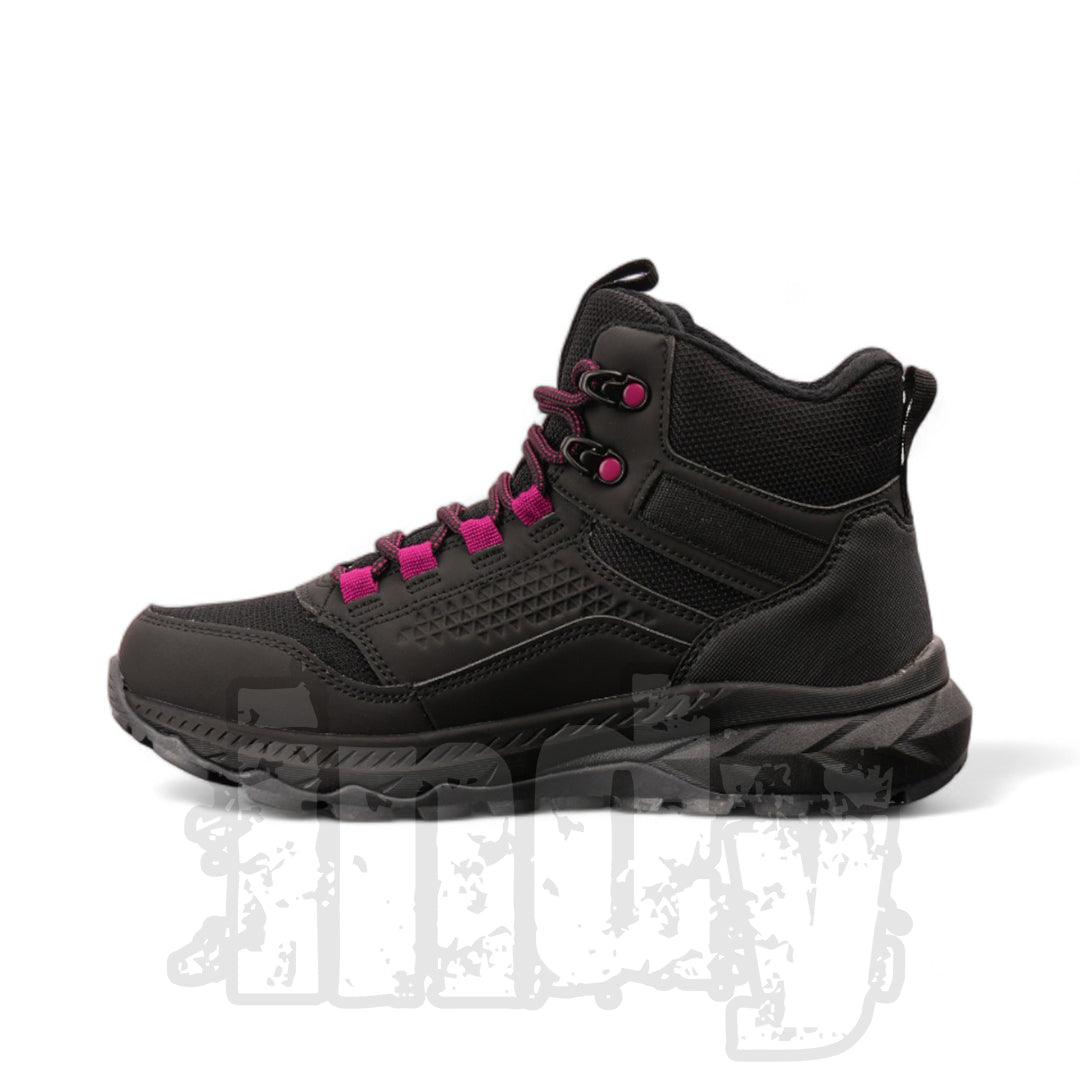 Botas Alaska Jawar Mujer Trekking Negro Rosa - Indy