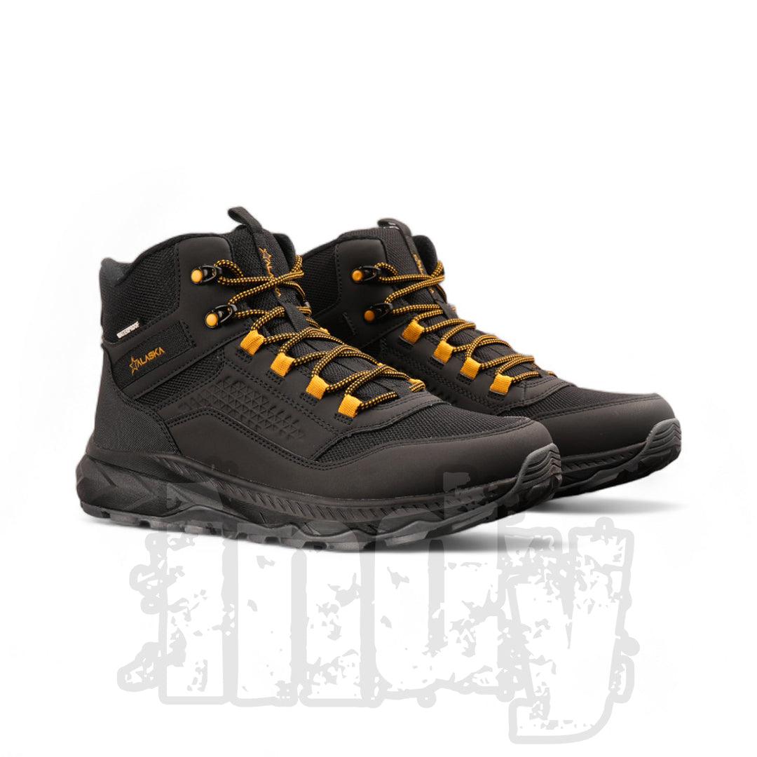 Botas Alaska Jawar Trekking Negro Mostaza - Indy