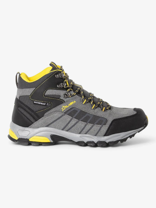 Botas Alaska Llaima Waterproof Trekking Gris Amarillo