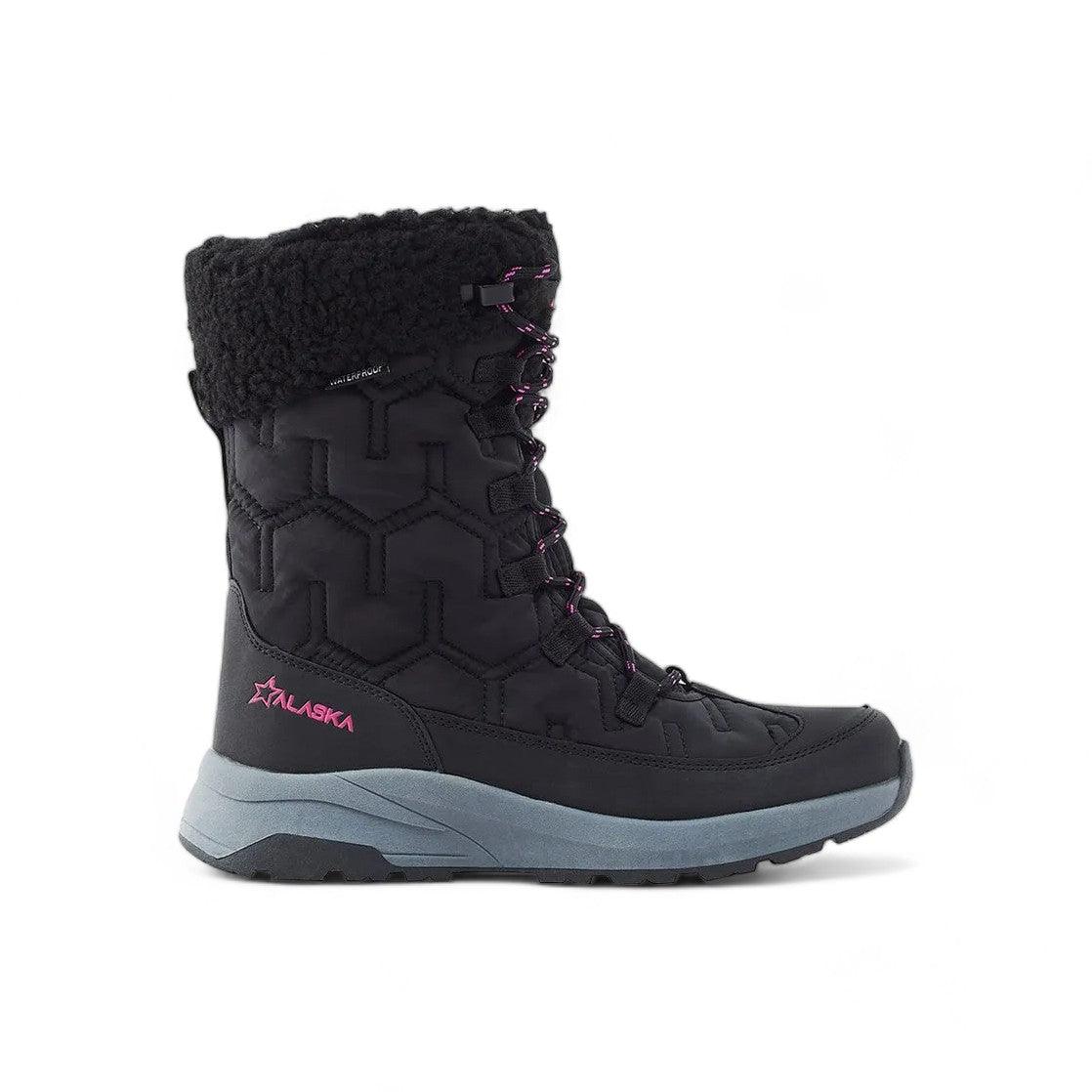 Botas Alaska Onix Mujer Negro Fucsia - Indy