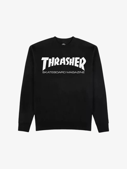 Buzo Thrasher Skate Magazine Crew Negro Blanco