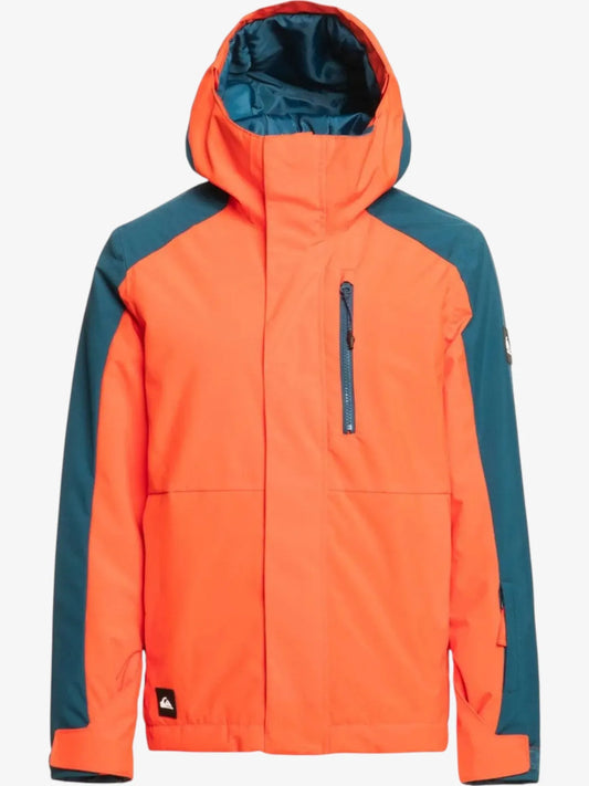 Campera Niño Quiksilver Snow Mission Block Niño Naranja Azul