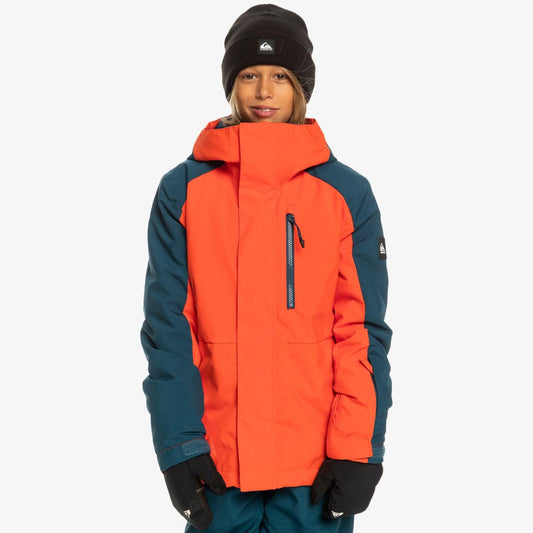 Campera Niño Quiksilver Snow Mission Block Niño Naranja Azul - Indy