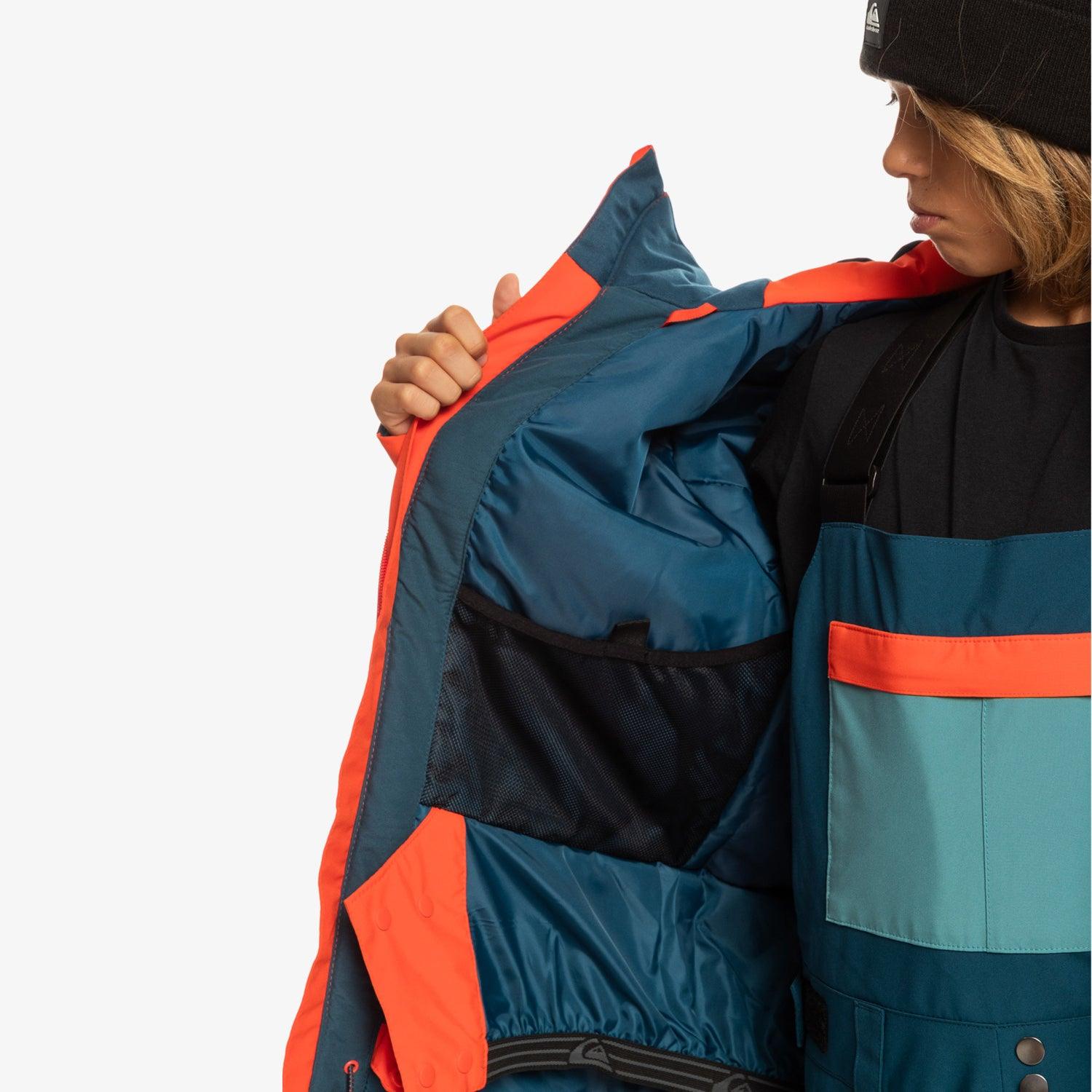 Campera Niño Quiksilver Snow Mission Block Niño Naranja Azul - Indy