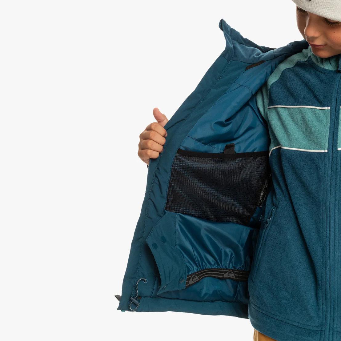 Campera Niño Snow Quiksilver Side Hit Niño Azul Blanco - Indy